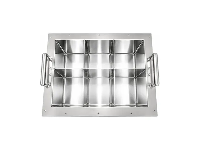 Open stainless dip tank with separate chambers