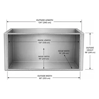 PRIMO 30000 rectangular tank interior view