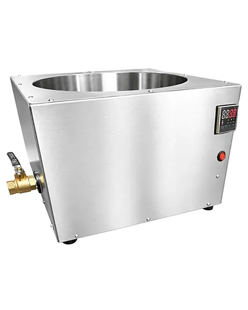PRIMO stainless steel honey warming tank with digital temperature control and brass ball valve