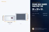 PRIMO Wax Hands TableTop 150 dimensions: 28 x 20 x 13 in (71 x 51 x 33 cm), L x W x H