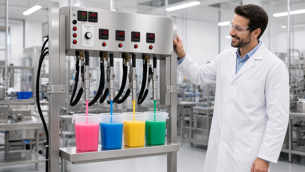 Hands-off Quattro-style heated filling with single-color streams