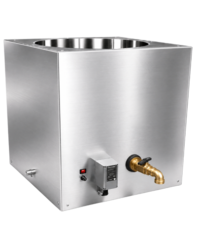 PRIMO Beeswax and Honey Separation / Clarification Tank in stainless with upper and lower discharge valves