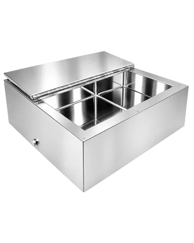 Inside a WaxMelters circulating dip tank with two stainless chambers