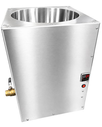 PRIMO 25 Gal Beeswax and Honey Processing Tank, stainless steel with digital control and bottom brass ball valve